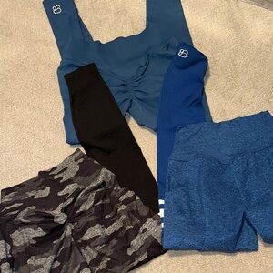 3 Pairs!✨Bombshell Sportswear Women's Leggings Set - Blue, Black, Camouflage